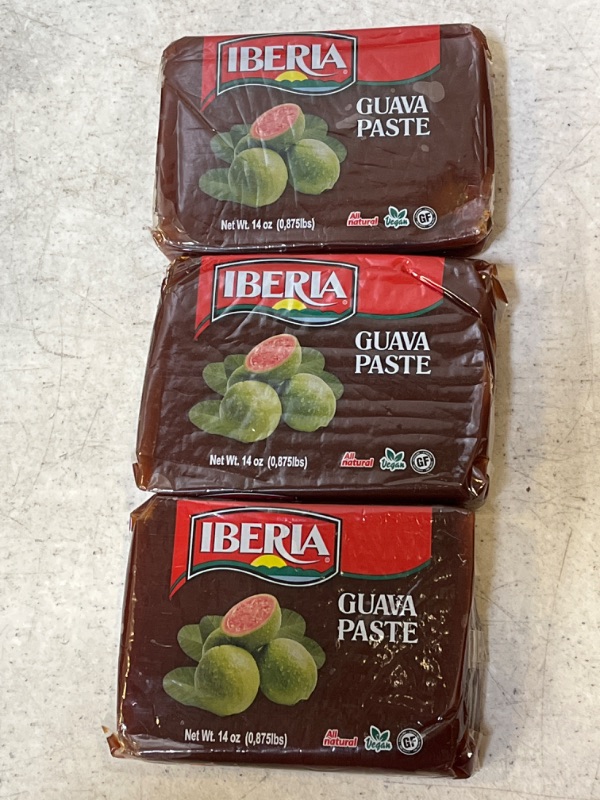 Photo 2 of 3ct - Iberia Guava Paste, 14 oz, All Natural, Vegan, Gluten Free, Halal, Kosher Guava Paste for Snacks, Cooking, Baking - exp: NOV 18, 2023
