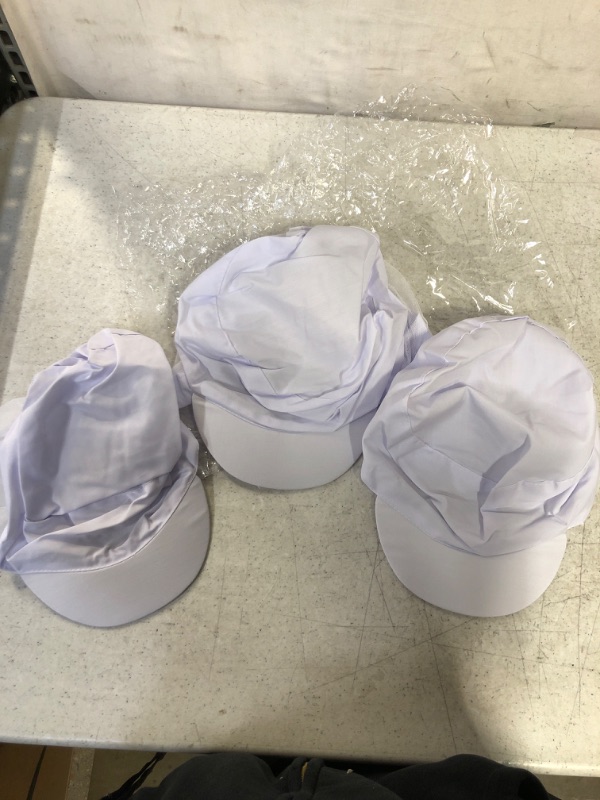 Photo 2 of 3 Pack Cap Dustproof to Prevent Hair Loss Women's and Men's Cap Working Hat Sun Cap Windproof Strap
