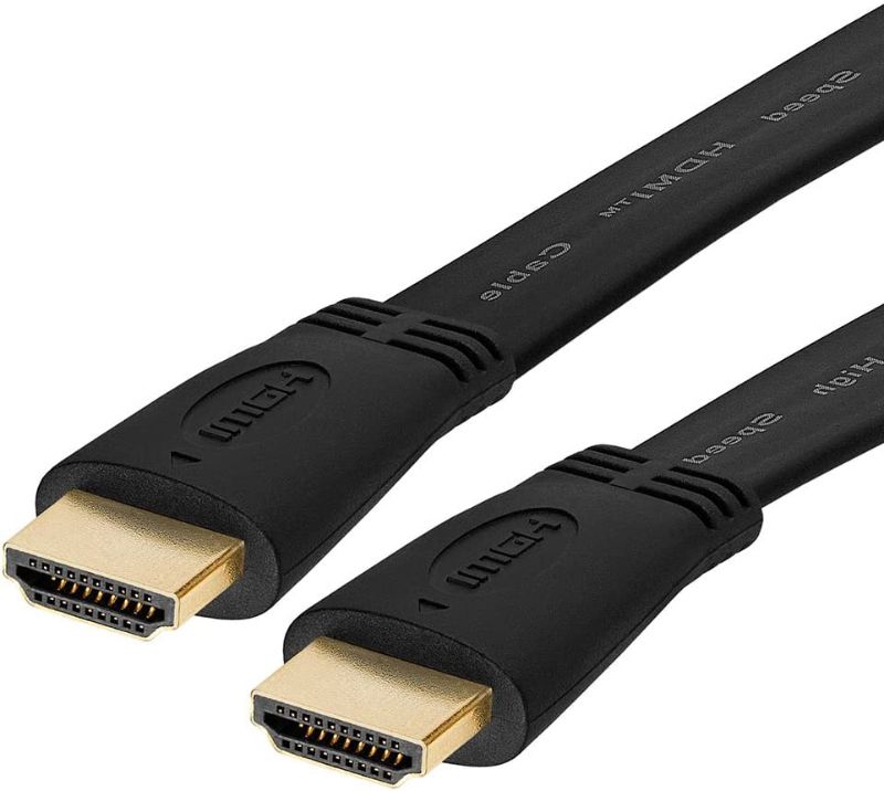 Photo 1 of Cmple - 10FT Flat HDMI Cable - High Speed HDMI to HDMI Cord with Ethernet HDMI to HDMI M/M - HDMI 4K Ultra HD Cable with 3D, Full HD, 2160p, Audio Return Channel (ARC) - 10 Feet
