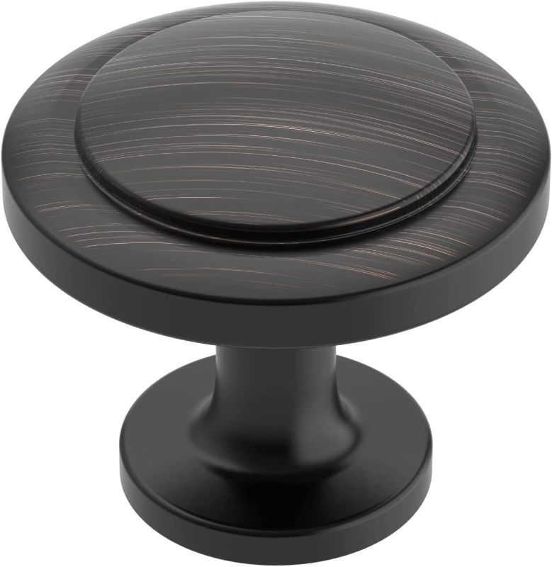 Photo 1 of Alzassbg 25 Pack Oil Rubbed Bronze Cabinet Knobs, 1-1/4 Inch Diameter Kitchen Cabinet Hardware Round Knobs for Cabinets and Drawers AL6012ORB
