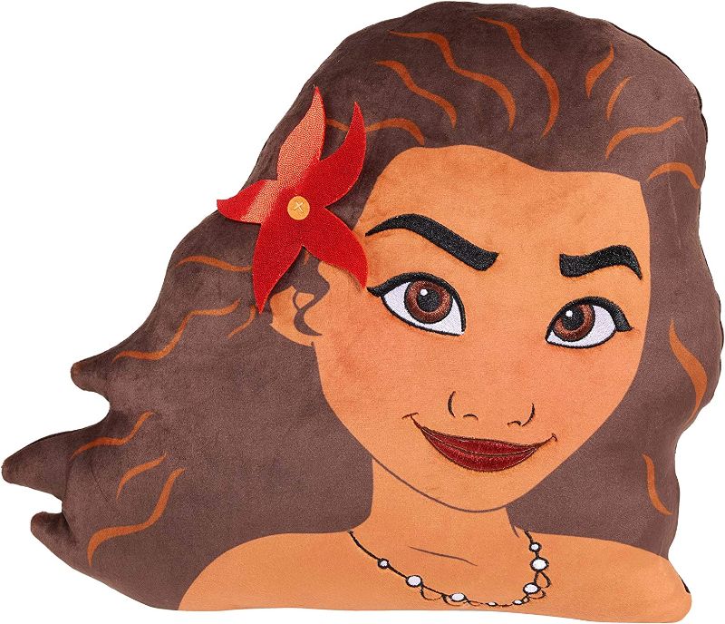 Photo 1 of Disney Princess Character Head 12.5-Inch Plush Moana, Soft Pillow Buddy Toy for Kids, by Just Play

