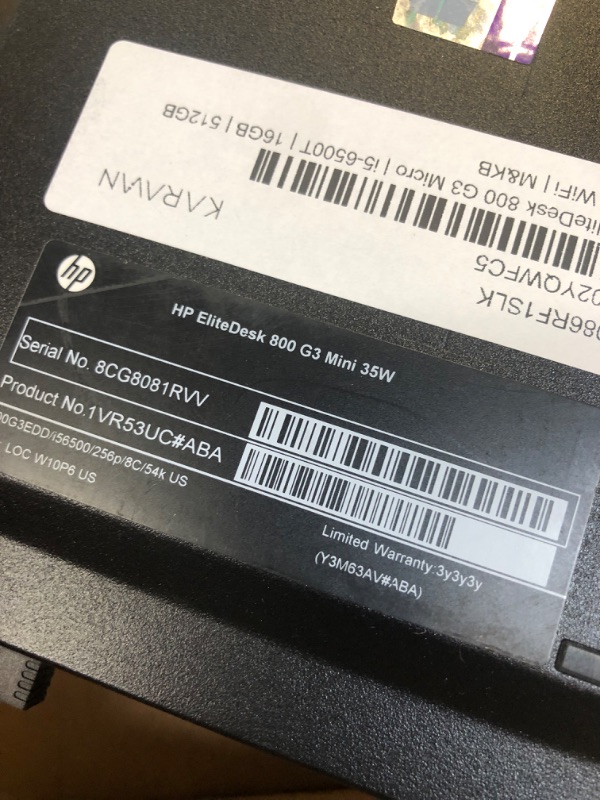 Photo 5 of HP Elitedesk 800 G3 Mini Business Desktop (Intel Quad Core i5-6500T, 16GB DDR4 RAM, 512GB SSD) Type-C, DisplayPort DP, WiFi, WiFi, Ethernet, Keyboard+Mouse, Windows 10 Pro 64-bit (Renewed) Intel Core i5 | 512G SSD