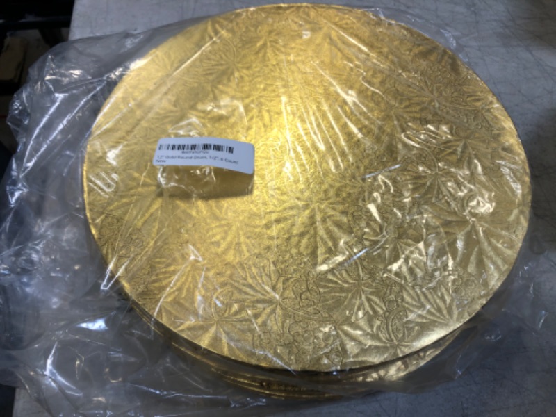 Photo 2 of 12" Gold Round Drum, 1/2", 6 Count
