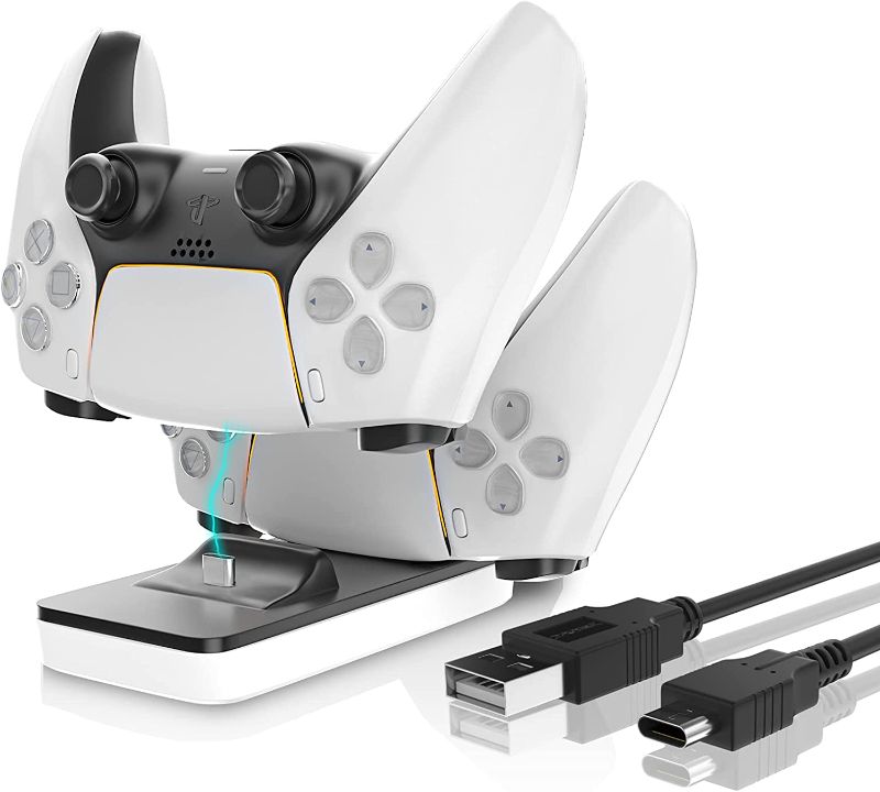 Photo 1 of PS5 Controller Charger Station, PS5 Charging Station for Dual Sense Controller, Playstation 5 Accessories
