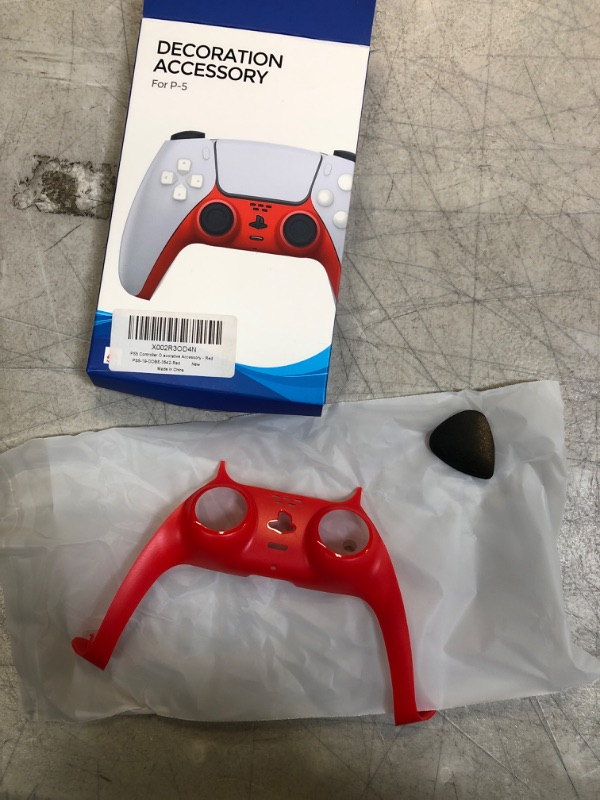 Photo 3 of PS5 Controller Plate, Decorative PS5 Controller Faceplate Red, PS5 Controller Accessories Red
