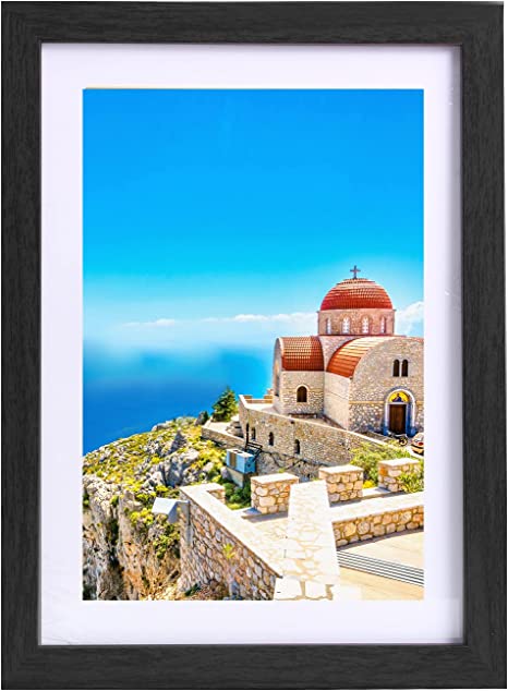 Photo 1 of 8x10 Picture Frame with Shatter Resistant Glass,Horizontal and Vertical Formats for Wall and Tabletop?Wall Gallery Photo Frames,Pre-Installed Hanging Hooks for Portrait or Landscape Mode
