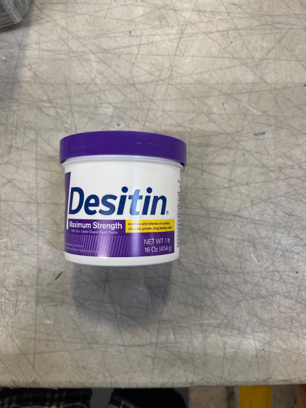 Photo 2 of Desitin Maximum Strength Baby Diaper Rash Cream with 40% Zinc Oxide for Diaper Rash Relief & Prevention, 16 oz
EXP 12/2024