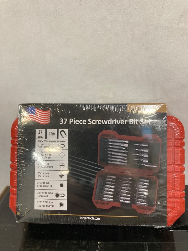 Photo 2 of 37-Piece Screwdriver Bit Set for Pro Carpenters Electricians Plumbers Homeowners DIY Magnetized Bit Holder