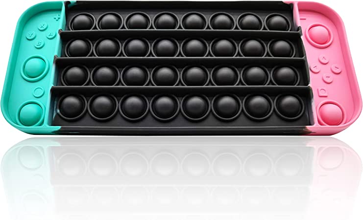 Photo 1 of Push Pop Game Controller Pop Fidget Toy, Stress Relief Gamepad Pop for Boys, Fidget Popper for ADHD and Anxiety, Pop Fidget Toys Gift for Boys and Girls (pikn Black Green)