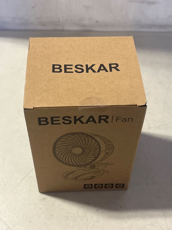 Photo 2 of BESKAR Portable 6 inch Clip on - 5000mAh Battery Rechargeable Fan with CVT Variable Speeds and Strong Wind, Adjustable Tilt, Personal Quiet Fan for Office Stroller Outdoor - Small Clip & Desk Fan
