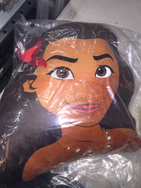Photo 2 of Disney Princess Character Head 12.5-Inch Plush Moana, Soft Pillow Buddy Toy for Kids, by Just Play