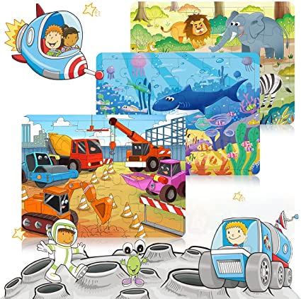 Photo 1 of  Colorful Wooden Puzzles for Toddler Children