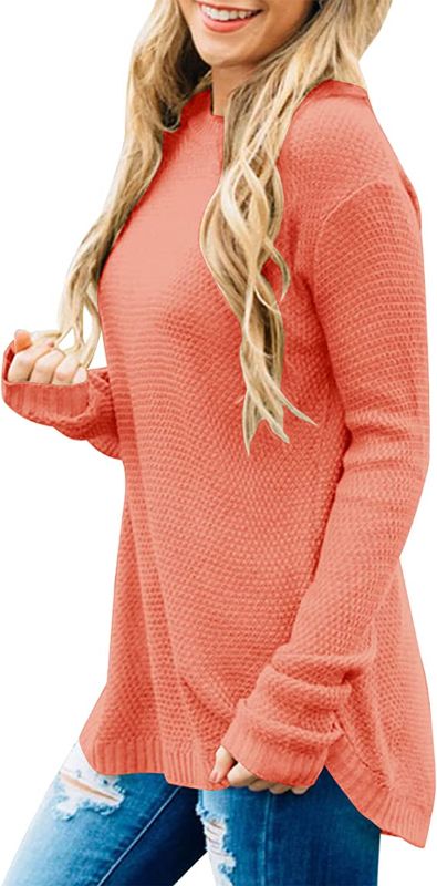 Photo 1 of  Women's Long Sleeve Oversized Crew Neck Solid Color Knit Pullover Sweater Tops, SIZE XL 