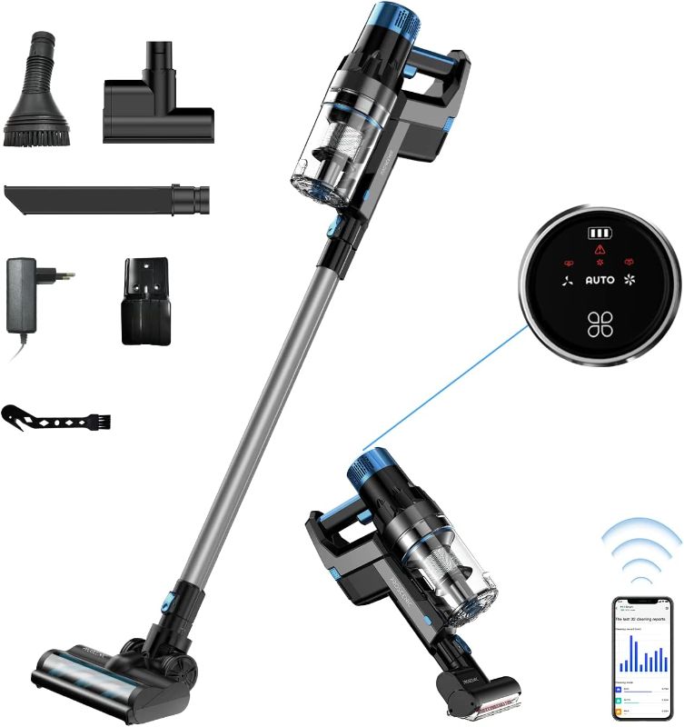 Photo 1 of Proscenic P11 Smart Cordless Vacuum Cleaner, Up to 60mins Runtime, Handheld Vacuum with 30KPA Strong Suction Power, Smart App Integration, Detachable Battery, for Home, Carpet, Hard Floor, Pet Hair
