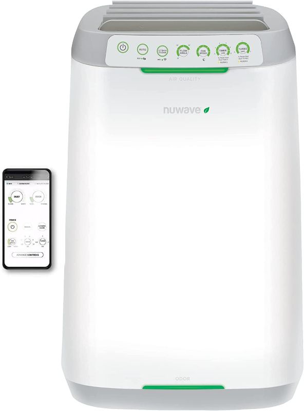 Photo 1 of NUWAVE OxyPure ZERO Smart Air Purifier, ZERO Waste & ZERO Filter Replacements, Large Area up to 2,002 Sq. Ft. Adjusts 6 Fan Speeds for Optimal Purification, Washable & Reusable Filters
