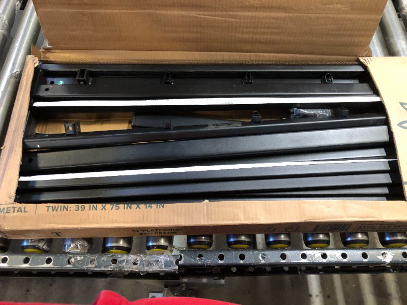 Photo 1 of ZINUS Lorelai 14 Inch Metal Platform Bed Frame / Mattress Foundation with Steel Slat Support / No Box Spring Needed / Easy Assembly, Twin
