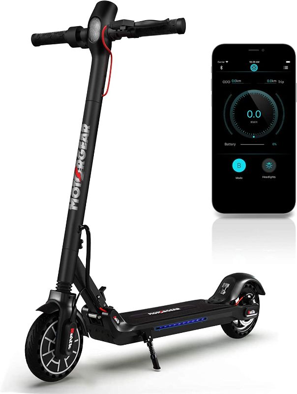 Photo 1 of Folding Electric Scooter for Adults - 300W Brushless Motor Foldable Commuter Scooter w/ 8.5 Inch Pneumatic Tires, 3 Speed Up to 19MPH, 18 Miles, Disc Brake & ABS *** ITEM HAS SOME WEAR FROM PRIOR USE --- ONE OF THE HANDLEBARS IS LOOSE ***