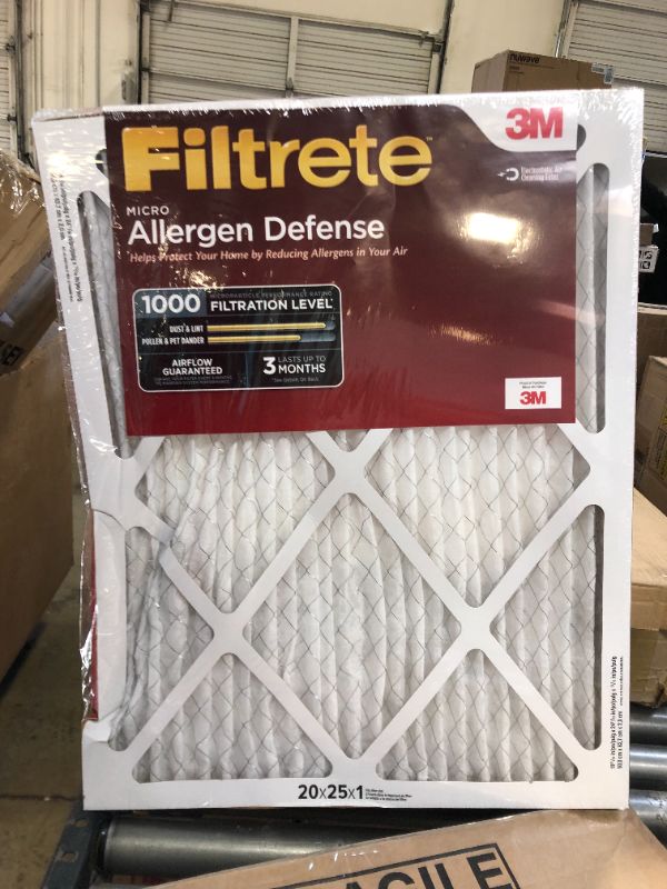 Photo 2 of 3M Filtrete Allergen Defense Filter AD03-2PK-6E-NA, MPR 1000, 20 in x 25 in x 1 in