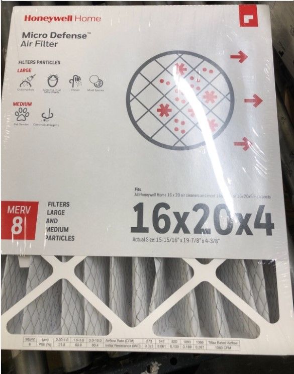 Photo 1 of AIR FILTER, MERV 8, 16 IN X 25 IN X 4 IN, 2 PK
