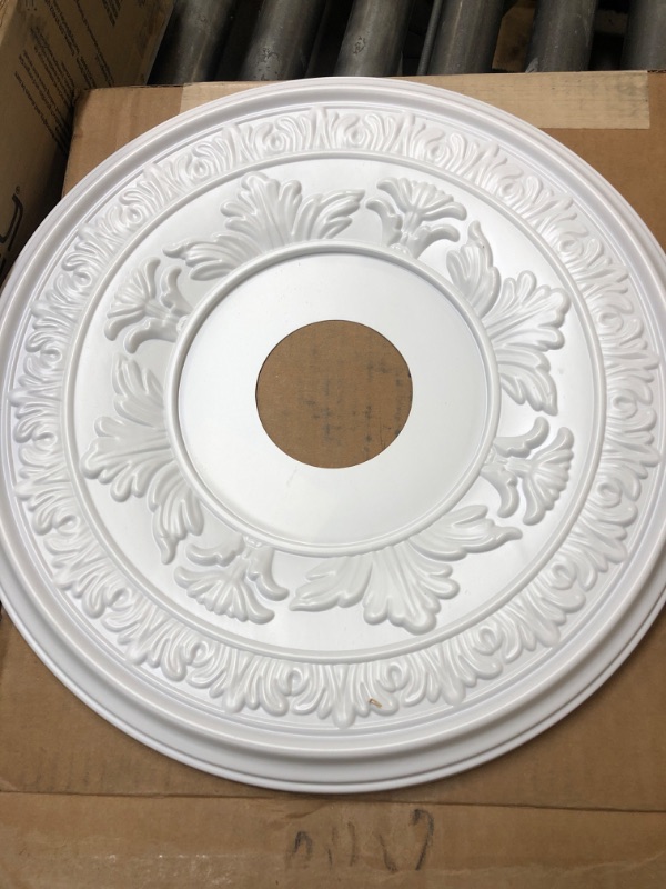 Photo 2 of 16OD x 3 1/2ID x 1P Baltimore Thermoformed PVC Ceiling Medallion (Fits Canopies up to 6 1/2)