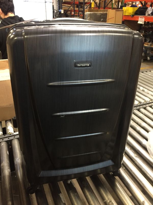 Photo 2 of Samsonite Winfield 2 Hardside Expandable Luggage with Spinner Wheels, Checked-Large 28-Inch, Brushed Anthracite Checked-Large 28-Inch Brushed Anthracite