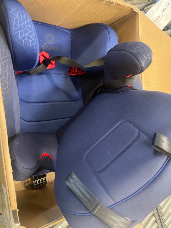 Photo 3 of Diono Monterey 2XT Latch 2 in 1 High Back Booster Car Seat with Expandable Height & Width, Side Impact Protection, 8 Years 1 Booster, Blue 2XT Blue