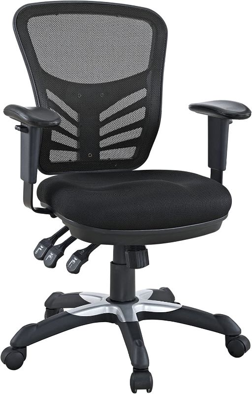 Photo 1 of Modway EEI-757-BLK Articulate Ergonomic Mesh Office Chair in Black
