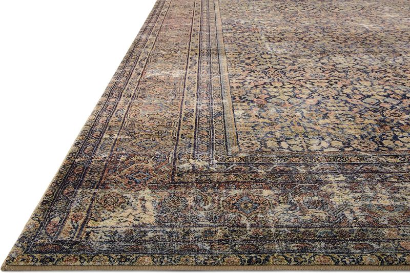 Photo 1 of Amber Lewis x Loloi Morgan Collection MOG-03 Denim / Multi, Traditional 8'-3" x 11'-3" Area Rug feat. CloudPile™
