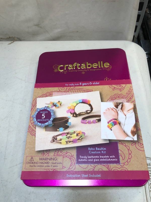 Photo 3 of Craftabelle – Boho Baubles Creation Kit – Bracelet Making Kit – 101pc Jewelry Set with Beads – DIY Jewelry Kits for Kids Aged 8 Years +
(factory sealed)