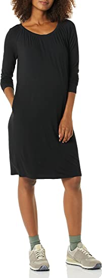 Photo 1 of Amazon Essentials Women's Maternity Gathered Neckline Dress
size s