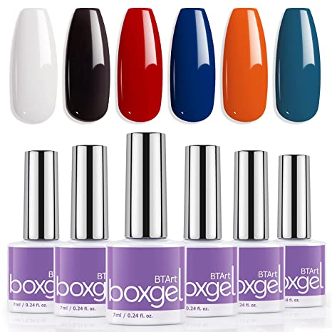 Photo 1 of  Gel Nail Polish Set - 6 Colors