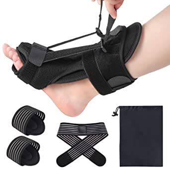 Photo 1 of 2021 New Upgraded Plantar Fasciitis Night Splint, Adjustable Ankle Brace Foot Drop Orthotic Brace Night Splint for Plantar Fasciitis, Arch Foot Pain, Achilles Tendonitis Support for Women, Men