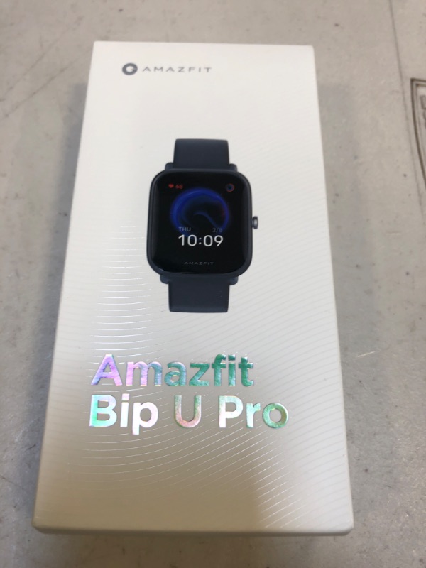 Photo 2 of Amazfit Bip U Pro Smart Watch Fitness Watch with Heart Rate, Sleep, Stress, SpO2 Monitor, Sports watch with 60+ Sports Modes, 5 ATM Waterproof, GPS, Alexa Built-in, Black