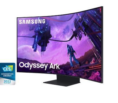 Photo 1 of 55” Odyssey Ark 4K UHD 165Hz 1ms Quantum Mini-LED Curved Gaming Screen-----------Minor Use----------Unaware of missing items 

