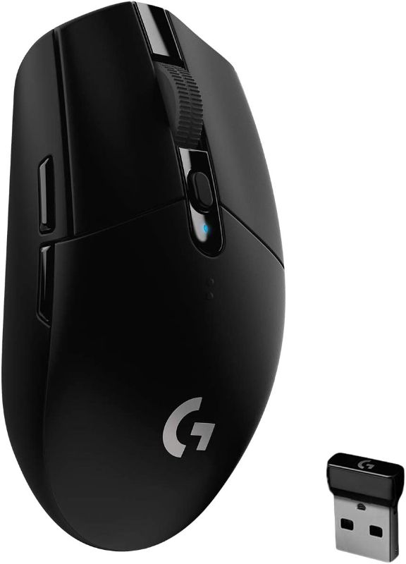 Photo 1 of Logitech G305 LIGHTSPEED Wireless Gaming Mouse, Hero 12K Sensor, 12,000 DPI, Lightweight, 6 Programmable Buttons, 250h Battery Life, On-Board Memory, PC/Mac - Black
