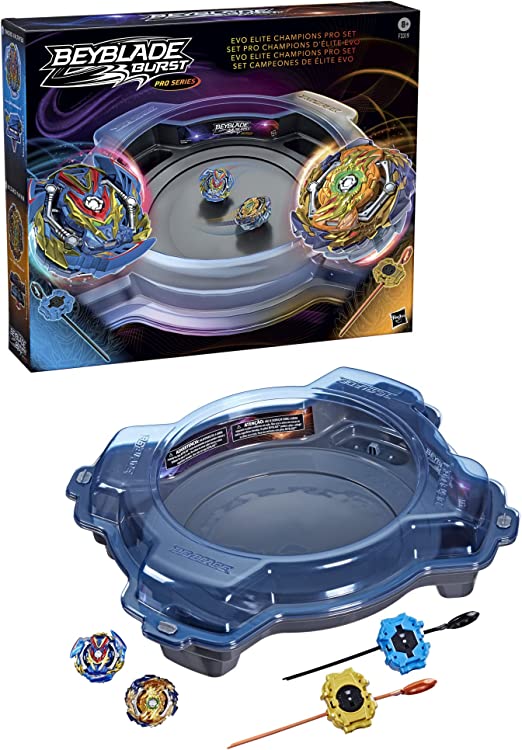 Photo 1 of BEYBLADE Burst Pro Series Evo Elite Champions Pro Set -- Complete Battle Game Set with Beystadium, 2 Battling Top Toys and 2 Launchers
