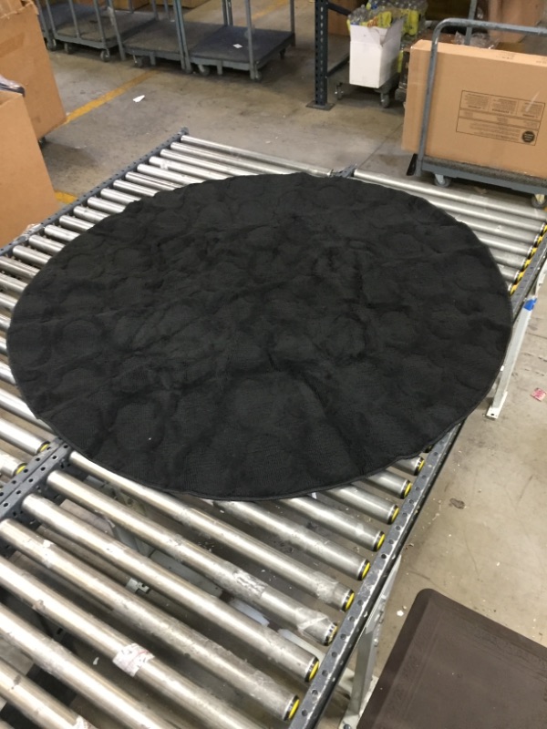 Photo 1 of 5ft black circle rug 