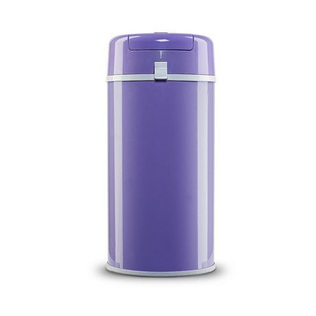 Photo 1 of Bubula Steel Diaper Pail, 25"H X 11-3/8"W, X 11-3/8"D, Lavender
