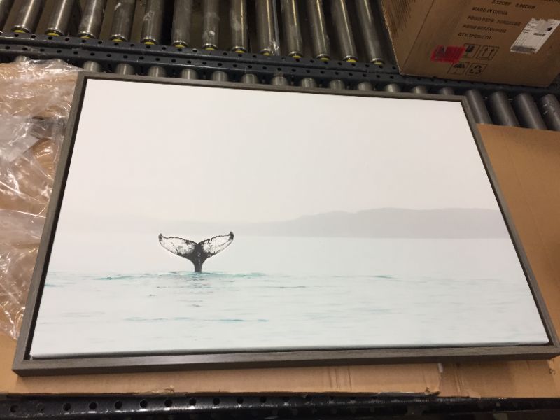 Photo 1 of 23X33" whale painting 