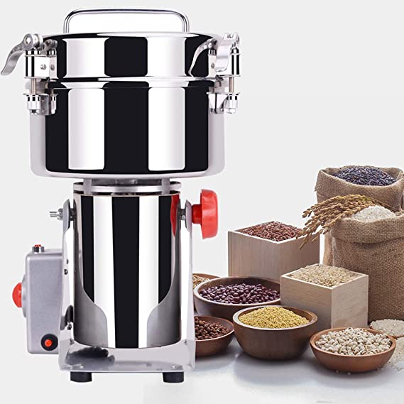 Photo 1 of 2000g Electric Grain Mill Grinder,Spice Herb Coffee Pulverizer for Wheat Fish Sesame Pepper Rice Corn, High Speed Swing Powder Machine
