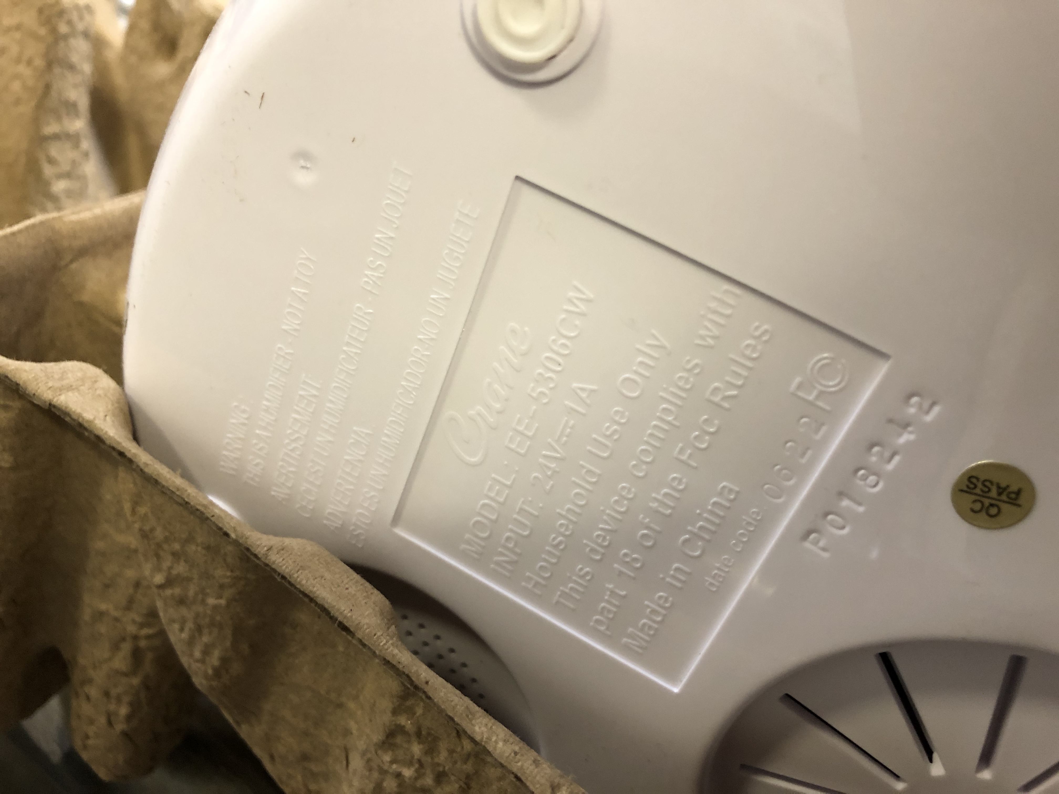Photo 3 of Crane Drop Humidifier, 1 Gallon, Clear & White