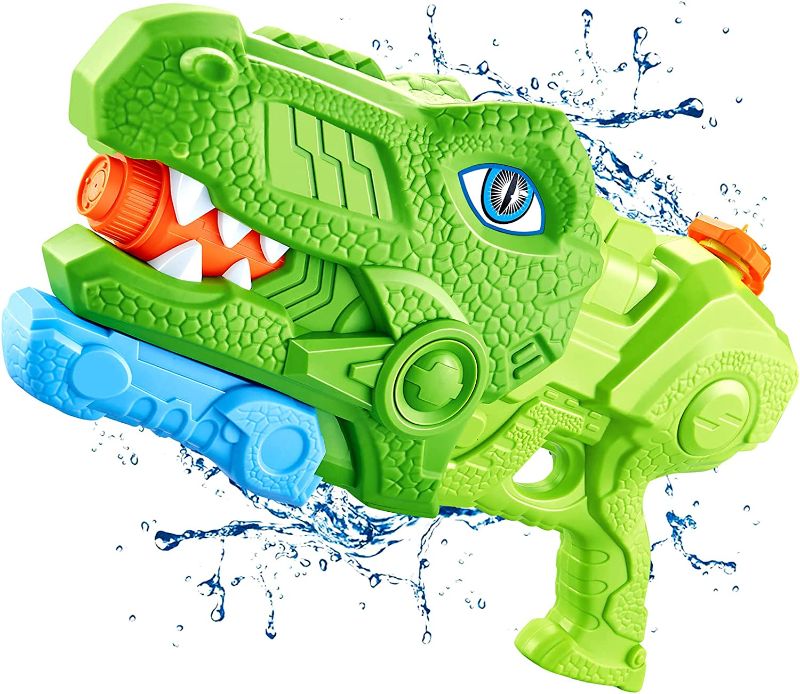 Photo 1 of 1400CC Tyrannosaurus Water Gun Toys, Adjustable Super Soaker Water Guns Toy, Water Squirt Guns Fighting Play Toy for Summer Swimming Pool Party Beach Outdoor Activity Gifts & Water Toys for Boys
