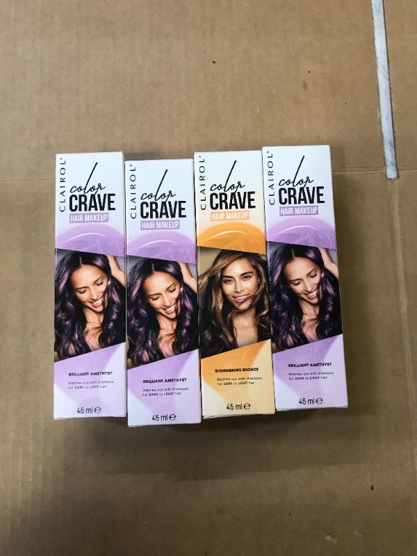 Photo 1 of 4 PACK Clairol Color Crave Hair Make up Washes Out with Shampoo 45ml 