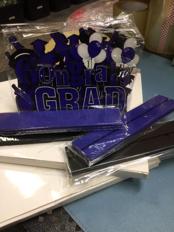 Photo 1 of 4 Pcs Graduation Party Supplies (purple/black)
