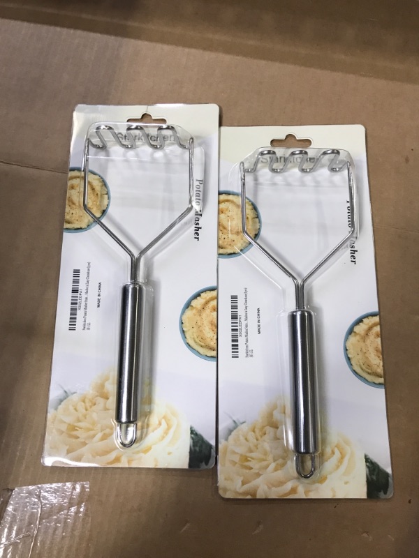 Photo 1 of 2 PACK POTATO MASHER SILVER STARKITCHEN 