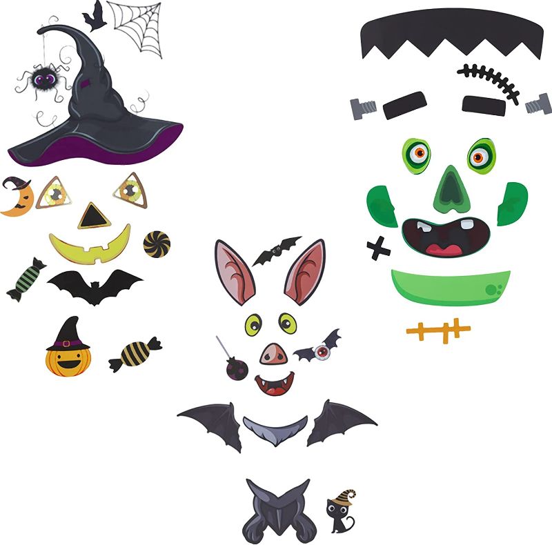 Photo 1 of 3 Pieces Halloween Refrigerator Magnets Stickers Cute Pumpkin Bat Funny Fridge Magnet Sticker Decorations DIY Adhesive Magnet Kitchen Party Supplies for Home Kitchen Fridge Office Cabinets
