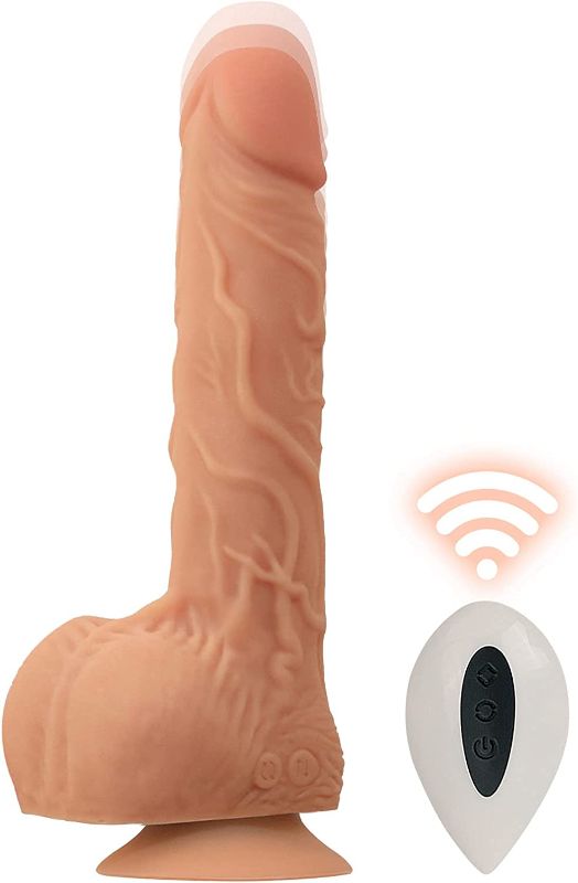 Photo 1 of  8.7’’ Thrusting Dildo Vibrator Sex Toys Rotating Dildos with 35 Modes Realistic Penis Adult Toys, Strong Suction Cup Silicone Dildo, G-spot Clitoral Anal Vibrators for Women  -- FACTORY SEALED --
