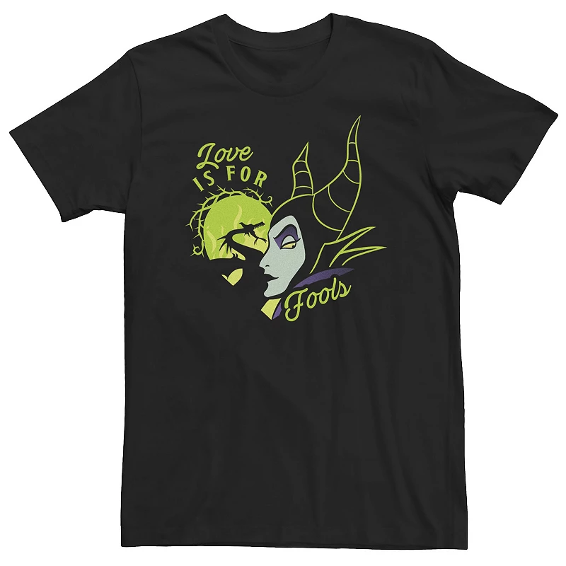 Photo 1 of Big & Tall Disney Villains Valentine's Day Maleficent Love Is For Fools Tee, Men SIZE 4XL 