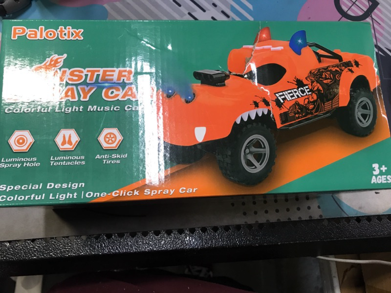 Photo 2 of Dinosaur Toys for Boy Toys - Dino Monster Spray Truck for Boys | Dynamic Kids Toys with Three Modes Game Spray Light | Toddler Toy Cars for Age 3 4 5 6 7 Boy Girl Gift | Dinosaur Toys for Kids 3-5 5-7  -- FACTORY SEALED --
