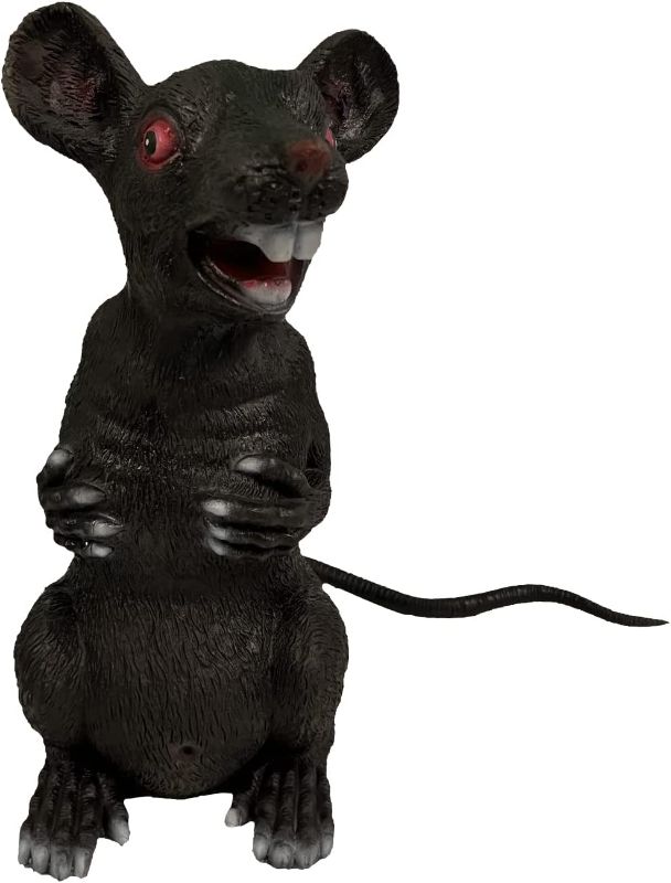 Photo 1 of  Halloween Mouse Ornament Scary Novelty Animal Stand Decoration for Holiday Party Outdoor, Yard, Garden Decor?Black?
